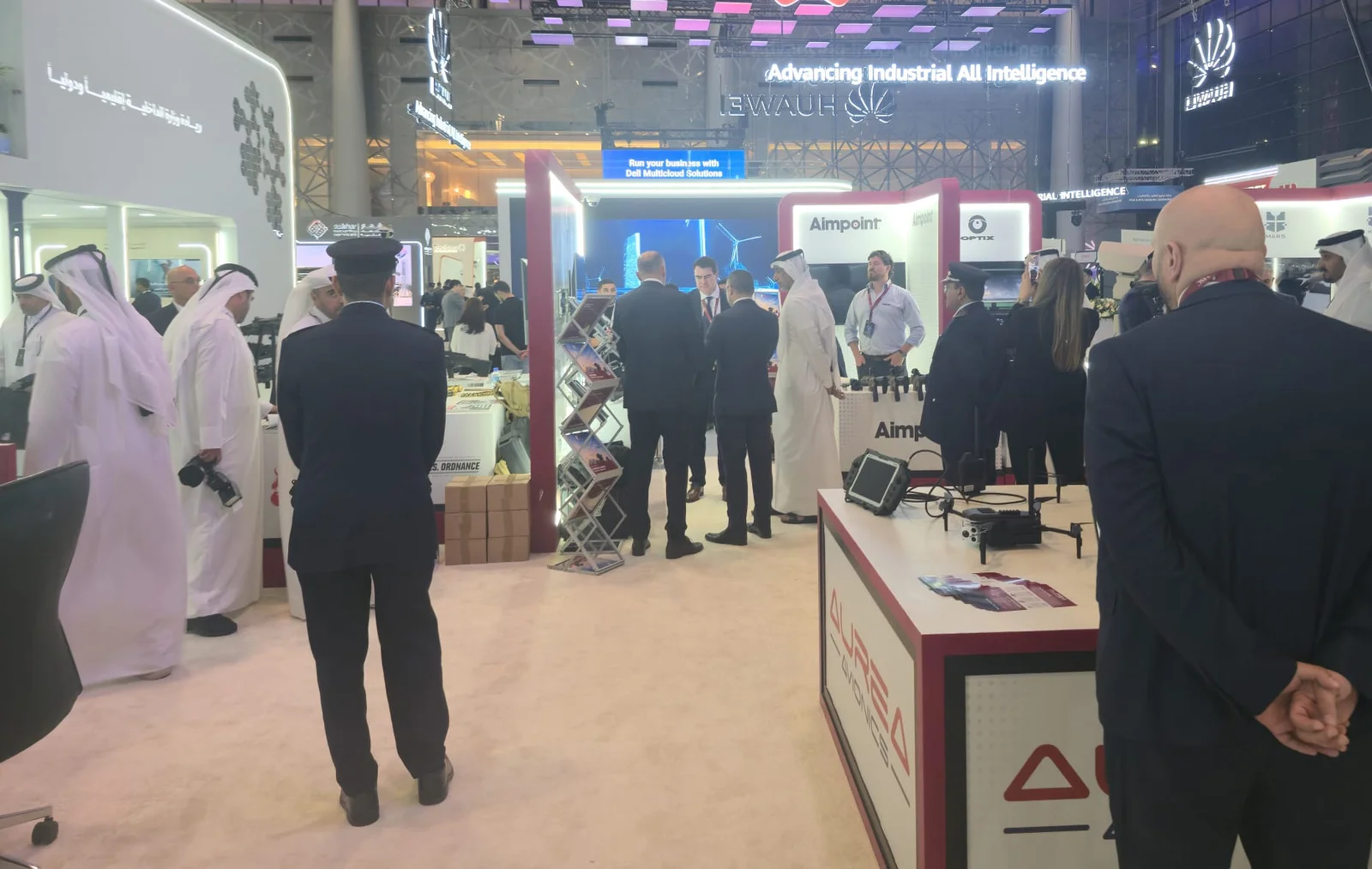 Visitors and officials at the MSC stand D029 at Milipol Qatar 2026