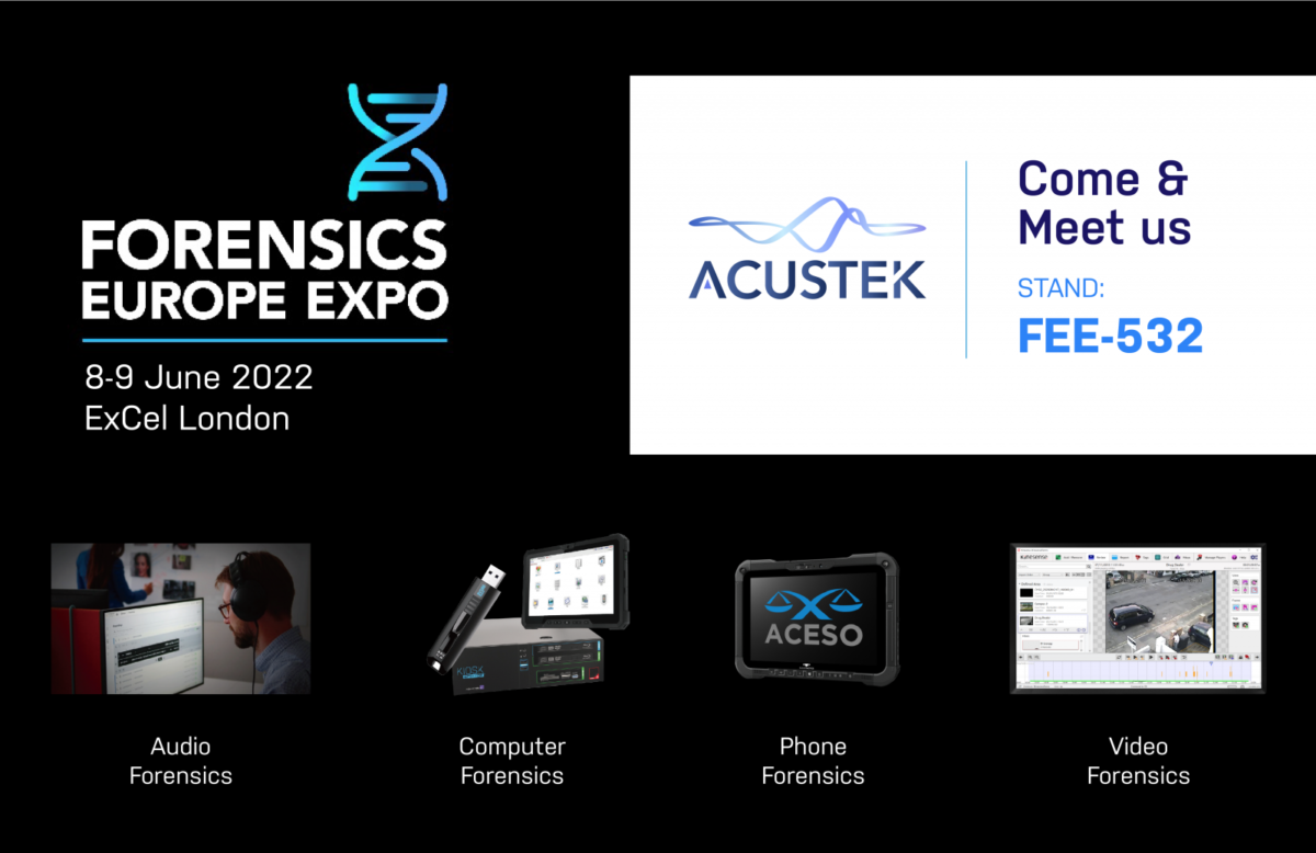 Come join us at the Forensics Europe Expo (FEE) in London from 8-9 June 2022.