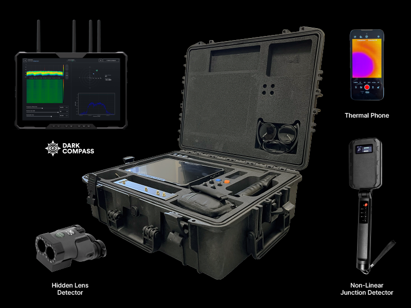TSCM Countersurvellience kit hunt hidden bugs and RF signals to find and locate
