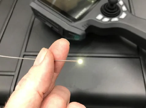 ACU-FVS probe detail showing camera and LED illumination