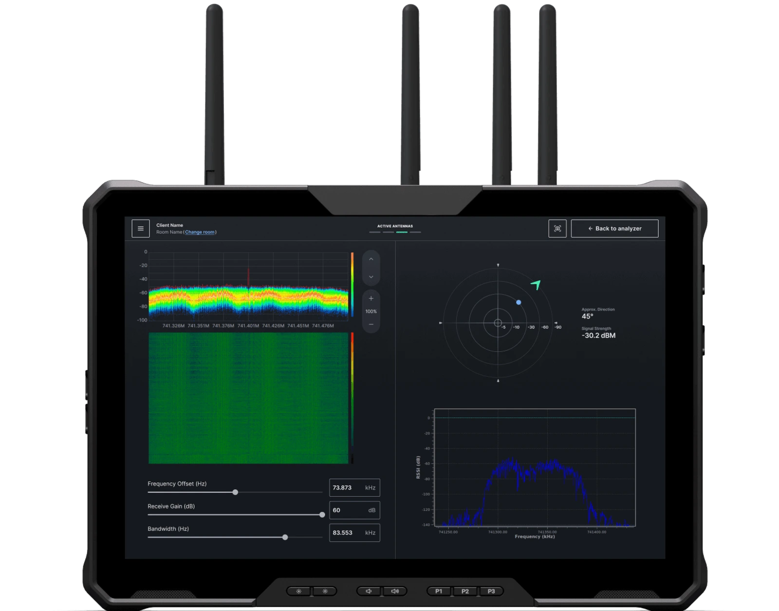Dark Compass signal analysis dashboard