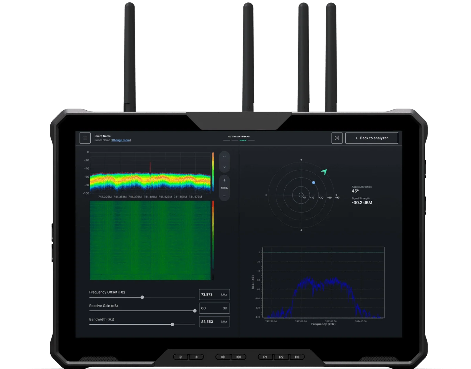 Dark Compass signal analysis dashboard